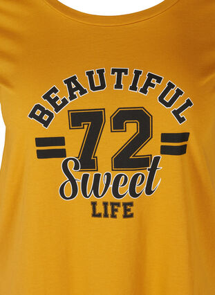 Baumwoll-T-Shirt mit Aufdruck, Harvest Gold 72, Packshot image number 2