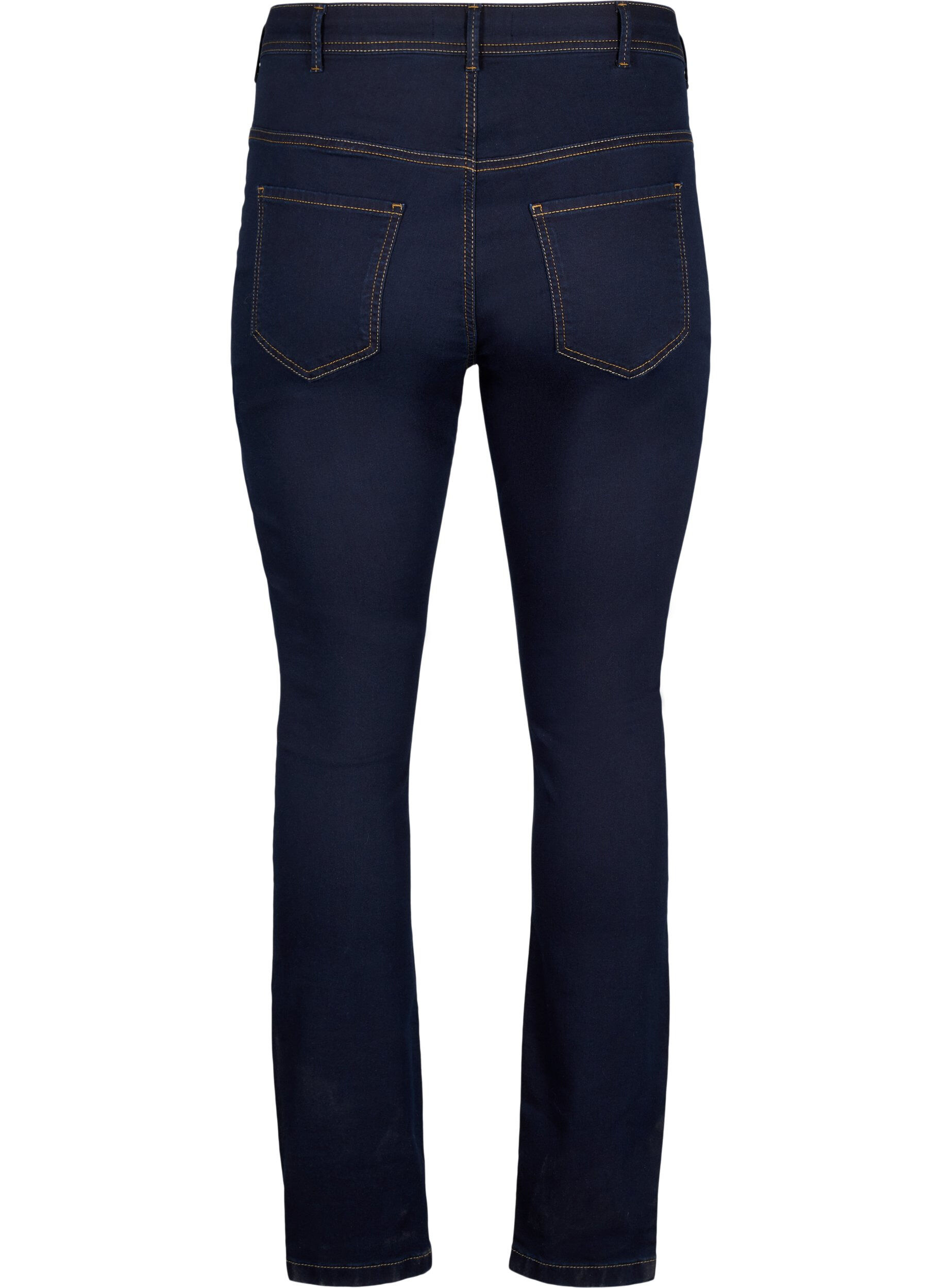 Zizzi Super Slim Amy Jeans mit hoher Taille, Blau, Packshot image number 1
