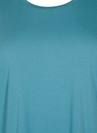 T-Shirt aus Baumwolle mit 2/4-Ärmeln, Brittany Blue, Packshot image number 2