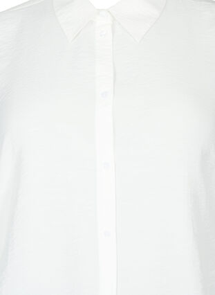Hemd aus Viskose mit Rüschendetail, Bright White, Packshot image number 2