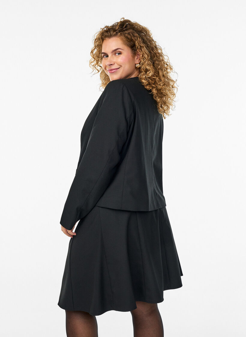 Kurzer A-Linien-Rock, Schwarz, Model image number 2