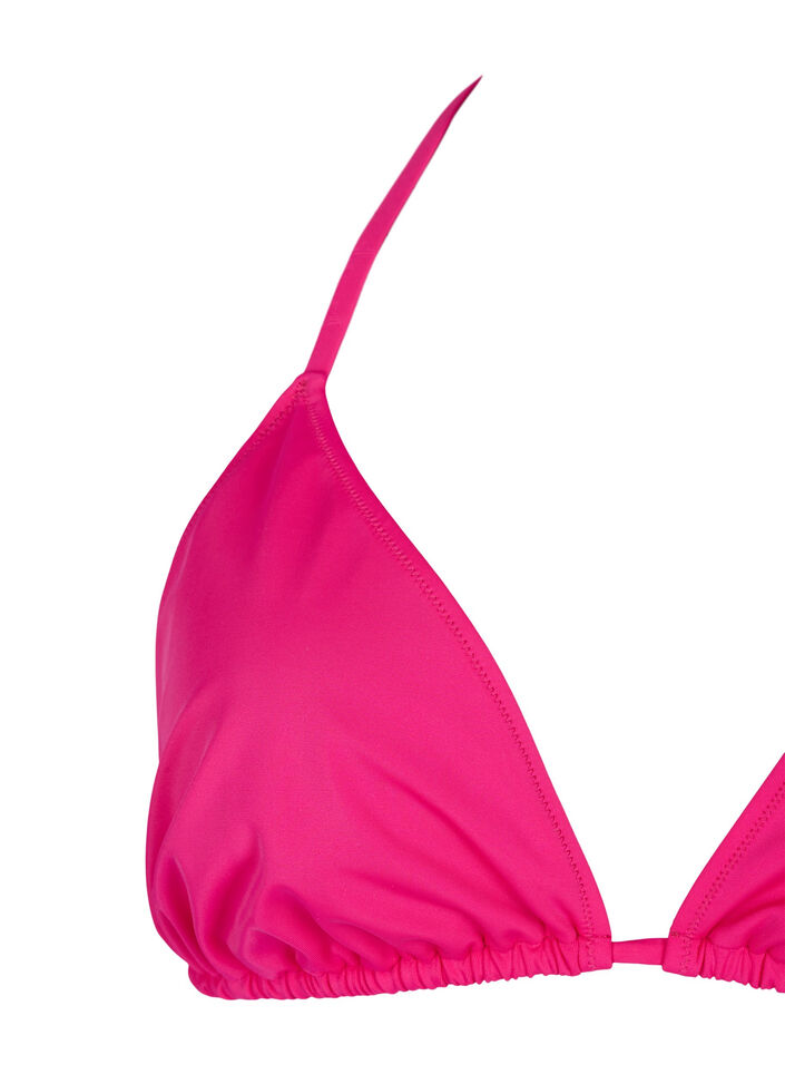 Einfarbiges Triangel-Bikinioberteil, Pink, Packshot image number 2