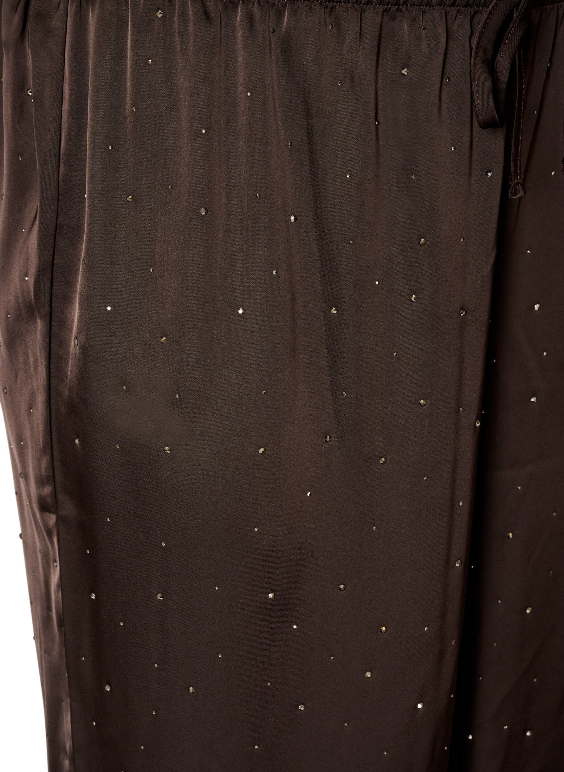 ZizziBallonhose aus Satin mit Strasssteinen, Braun, Packshot image number 2