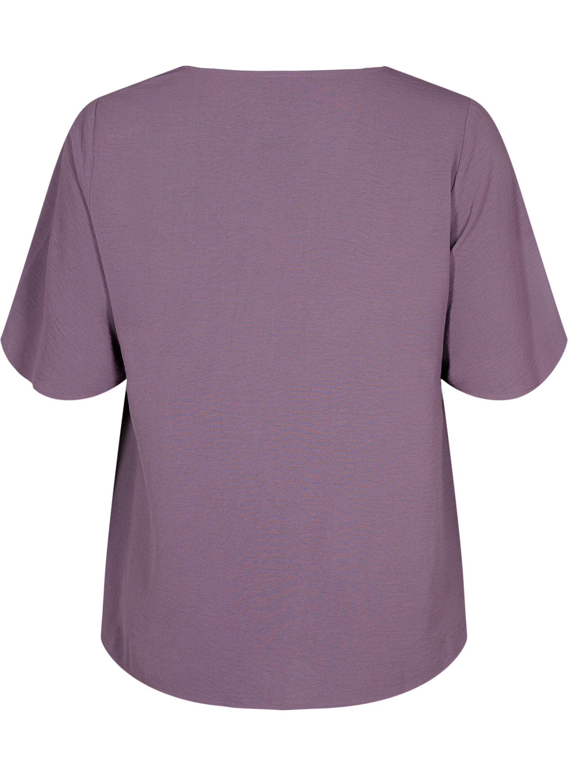 Zizzi Kurz&auml;rmelige Bluse mit A-Form, Vintage Violet, Packshot image number 1