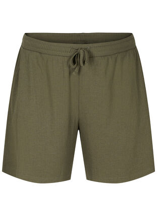 Shorts aus Rippqualität mit Taschen, Dusty Olive, Packshot image number 0