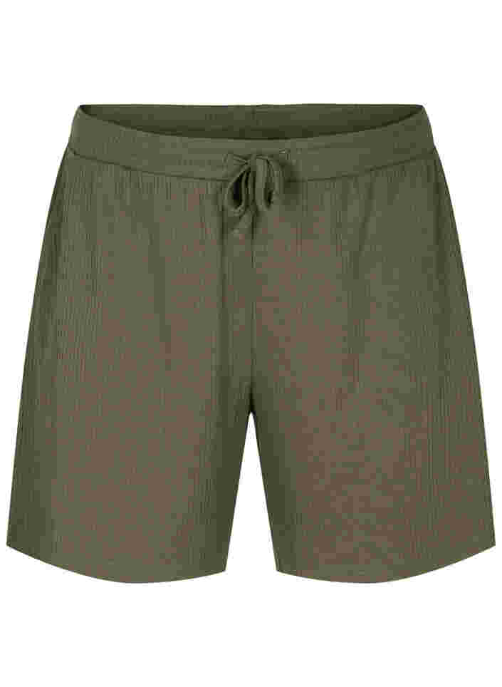 Shorts aus Rippqualität mit Taschen, Dusty Olive, Packshot image number 0