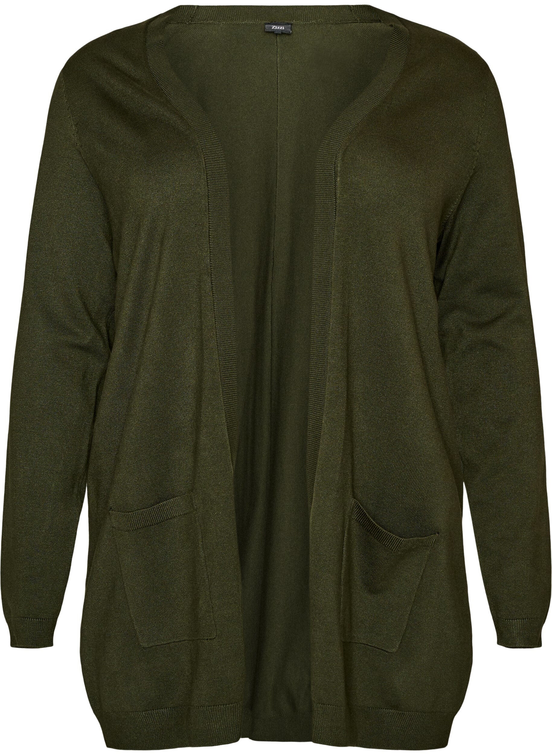 Lange Strickjacke aus einer Viskosemischung