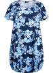 Kurz&auml;rmliges Baumwollkleid mit Aufdruck, Blau, Packshot image number 0