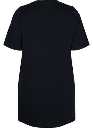 Langes T-Shirt aus Baumwolle mit Nieten, Black, Packshot image number 1