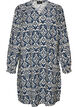 Gemustertes Kleid aus Viskose mit langen &Auml;rmeln, Blau, Packshot image number 0