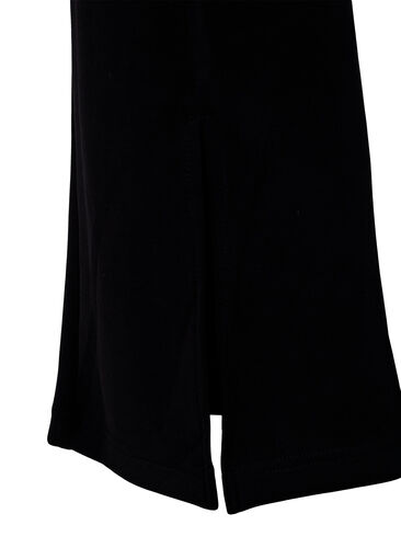 Flare Hosen mit Schlitzen vorne, Black, Packshot image number 3