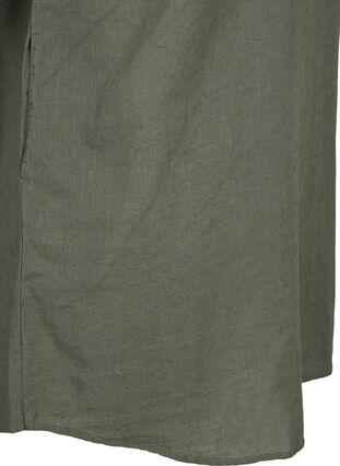 Tunika mit Kapuze aus Baumwolle und Leinen, Thyme, Packshot image number 3