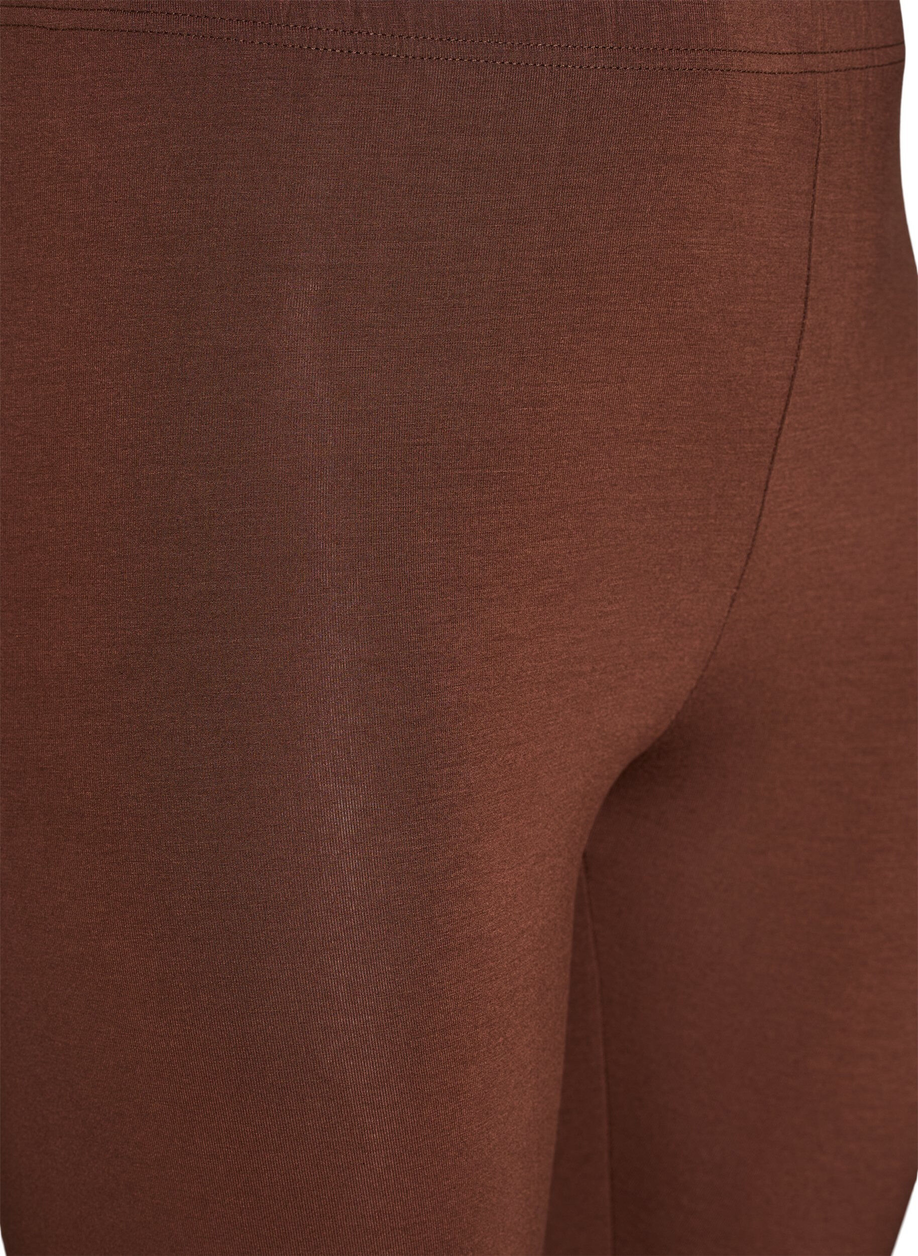 Zizzi Basic Leggings aus Viskose, Braun, Packshot image number 2