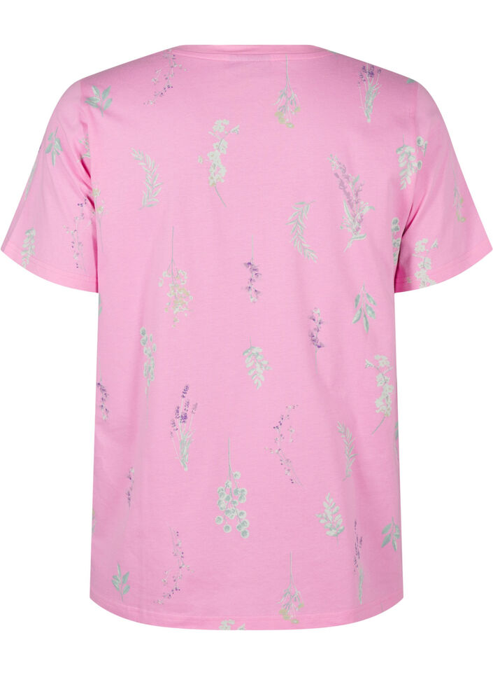 T-Shirt aus Bio-Baumwolle mit Blumendruck, Rosebloom W. Flower, Packshot image number 1