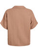 Bluse aus Baumwoll-Musselin mit kurzen &Auml;rmeln, Braun, Packshot image number 1