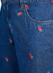 Denim-Shorts mit gesticktem Erdbeermotiv, Blau, Packshot image number 2