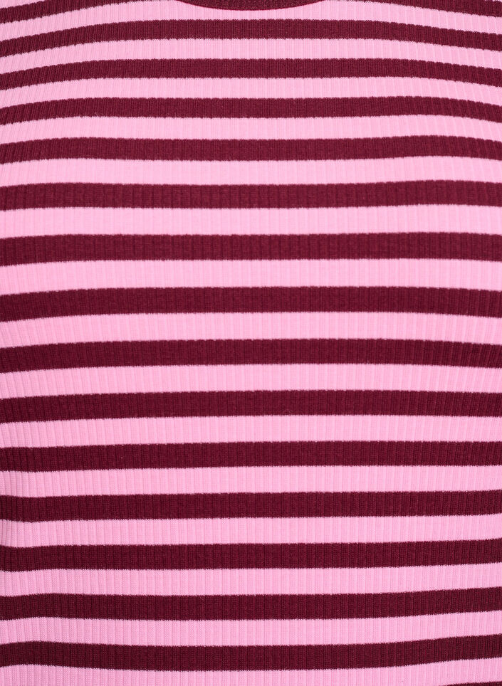 T-Shirtkleid aus geripptem Jersey in Knielänge, Dunkles Bordeaux, Packshot image number 2