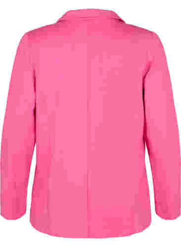 Schlichter Blazer mit Knopf und Dekorationstaschen, Shocking Pink, Packshot image number 1
