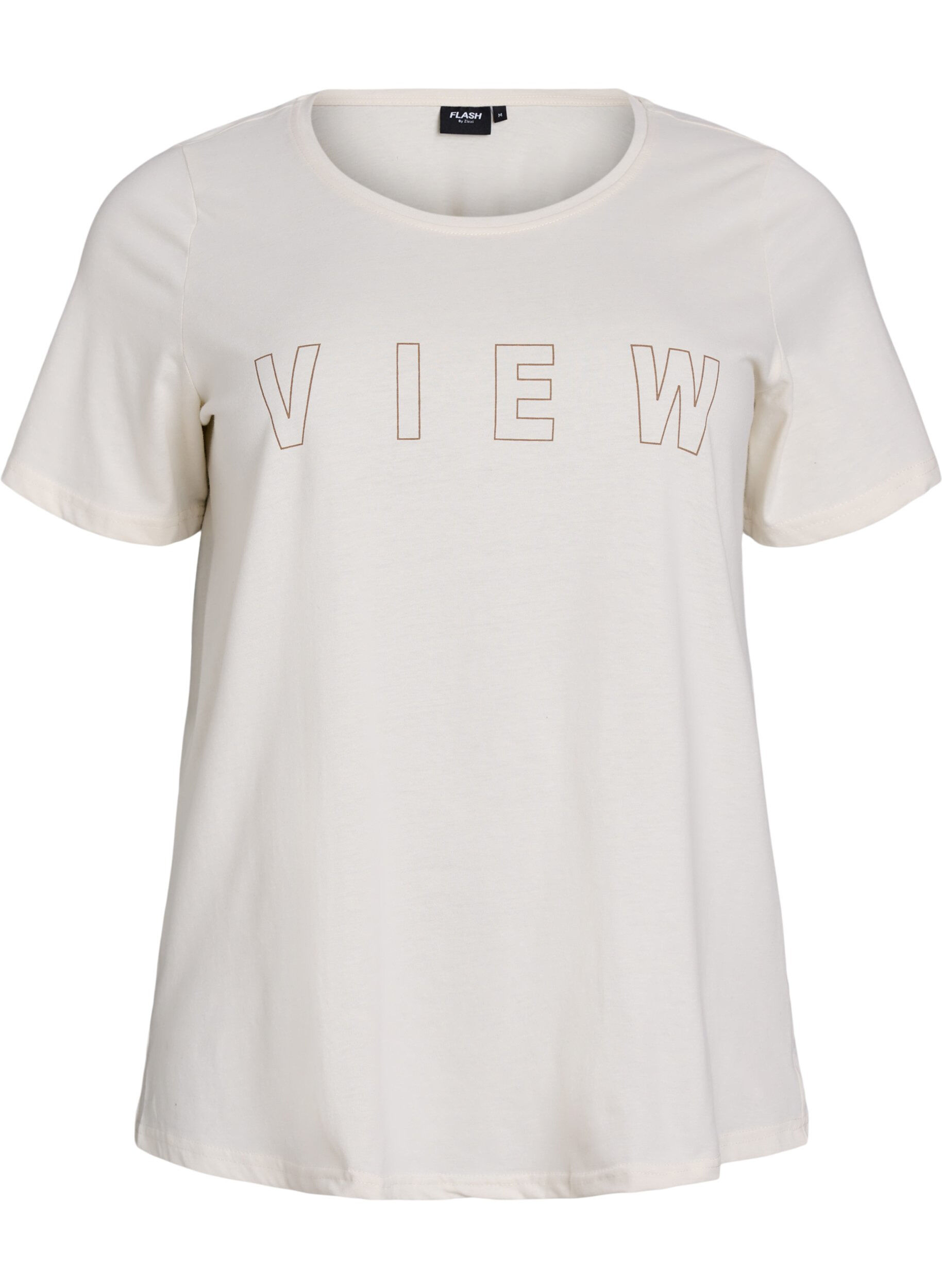 Zizzi FLASH - T-Shirt mit Print, Vanille, Packshot image number 0