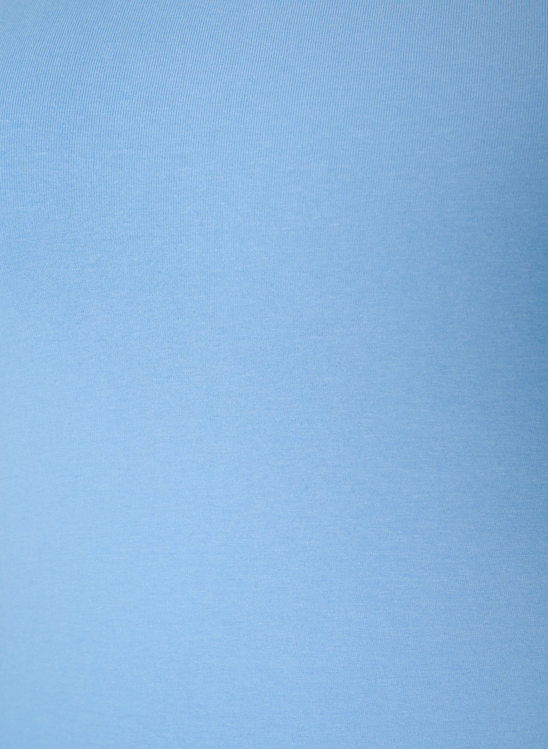 ZizziEinfarbiges Basic Top aus Baumwolle, Blau, Packshot image number 2