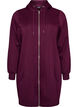 Langer Hoodie mit Rei&szlig;verschluss und Taschen, Lila, Packshot image number 0