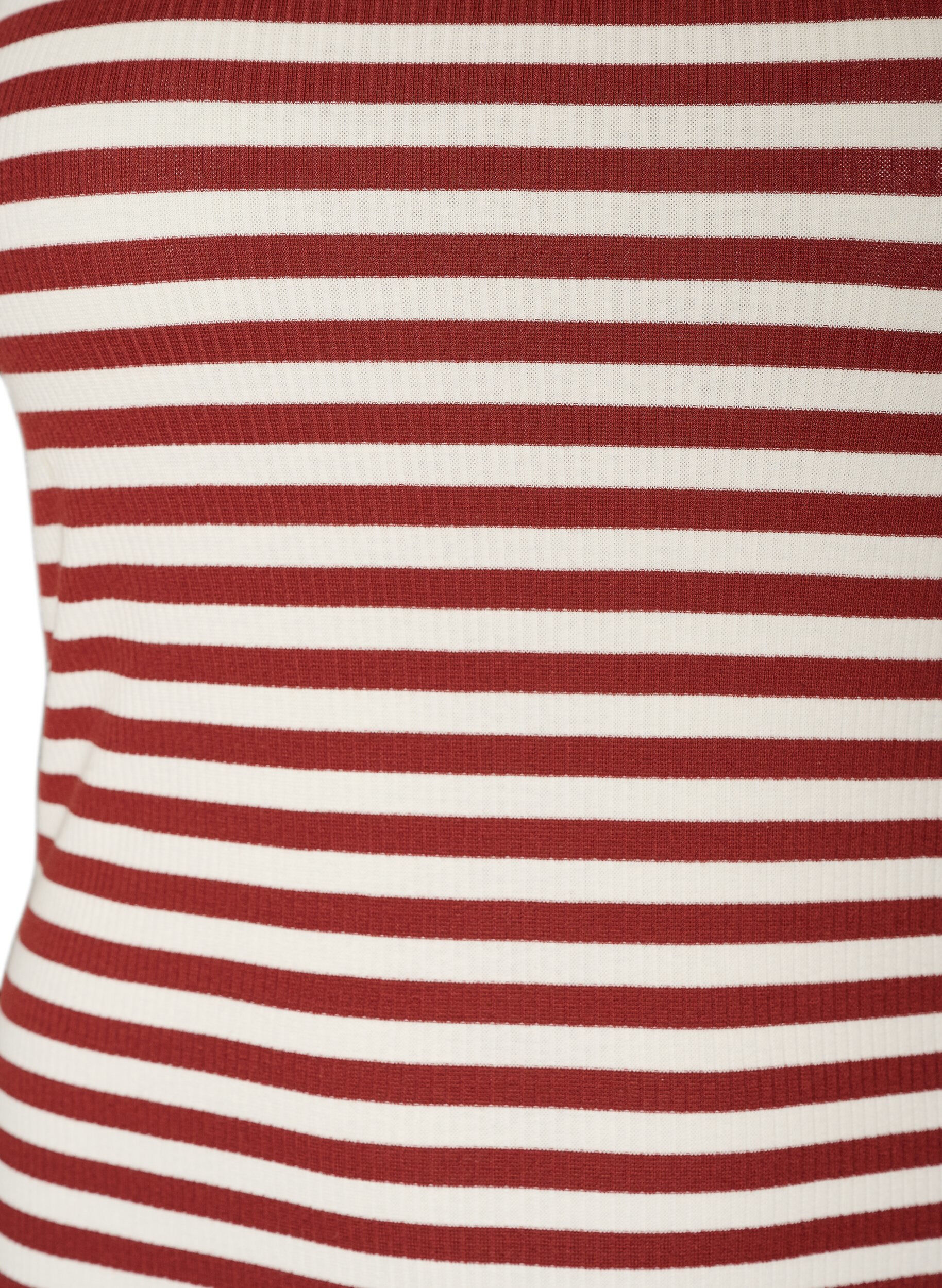 ZizziGestreiftes Tanktop mit Rippenstruktur, Rot, Packshot image number 2