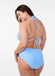 Triangel-Bikinioberteil mit Strukturmuster, Blau, Model image number 2