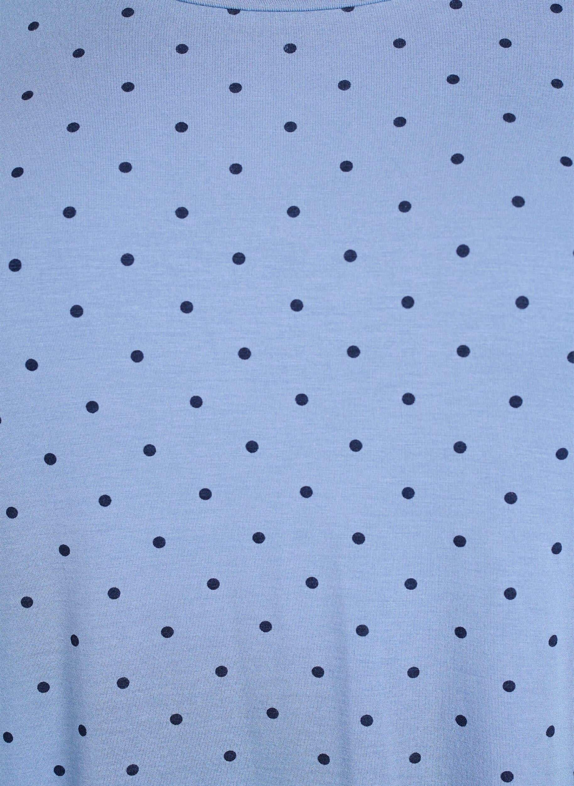 Zizzi Schlafbluse aus Modal mit langen &Auml;rmeln, Blau, Packshot image number 2