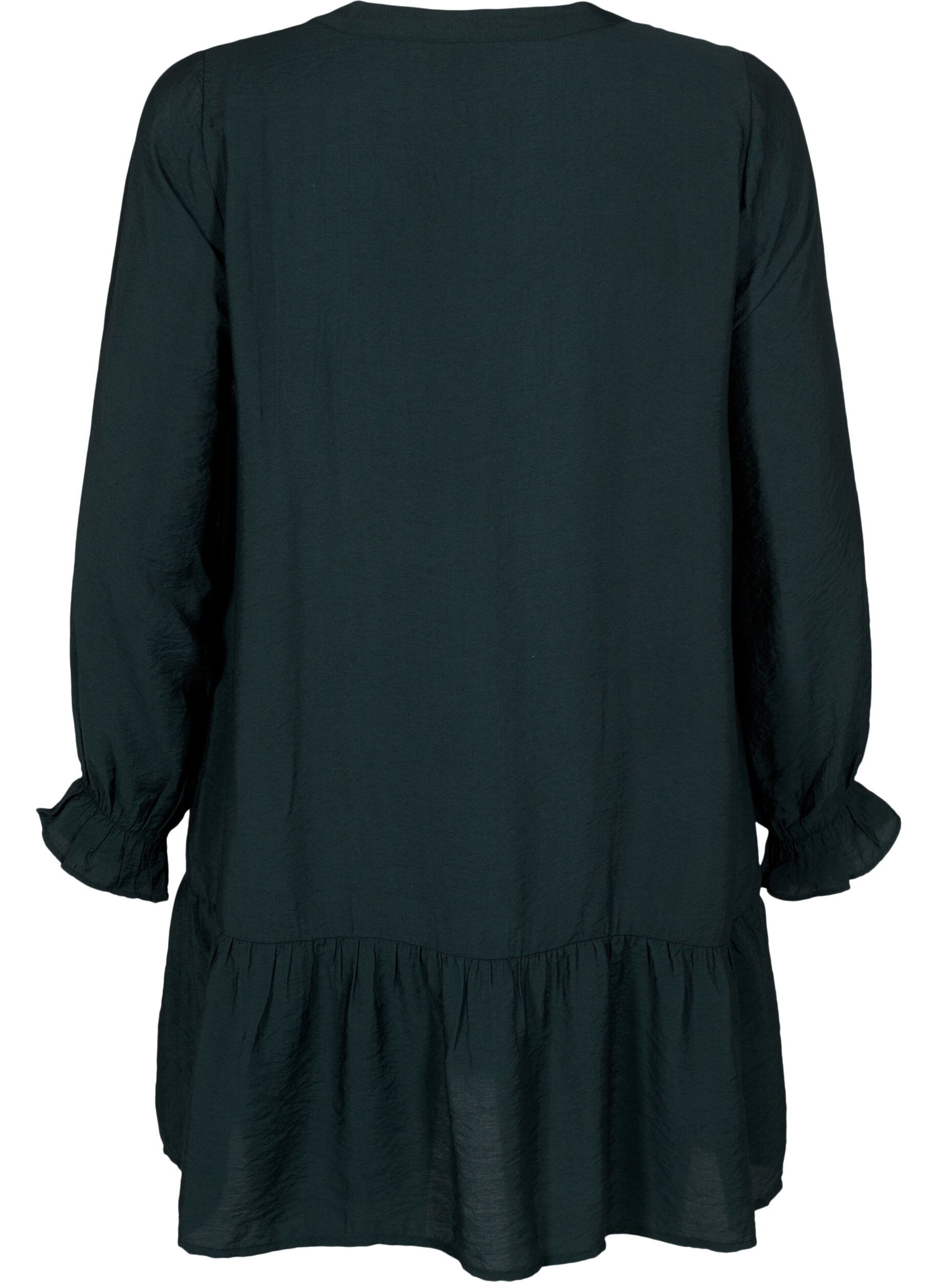 Zizzi Kurzes Kleid mit Ziern&auml;hten und Kn&ouml;pfen, Scarab, Packshot image number 1