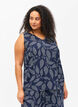 Gedrucktes Top mit V-Ausschnitt, Navy B. w. Dot Leaf, Model image number 0