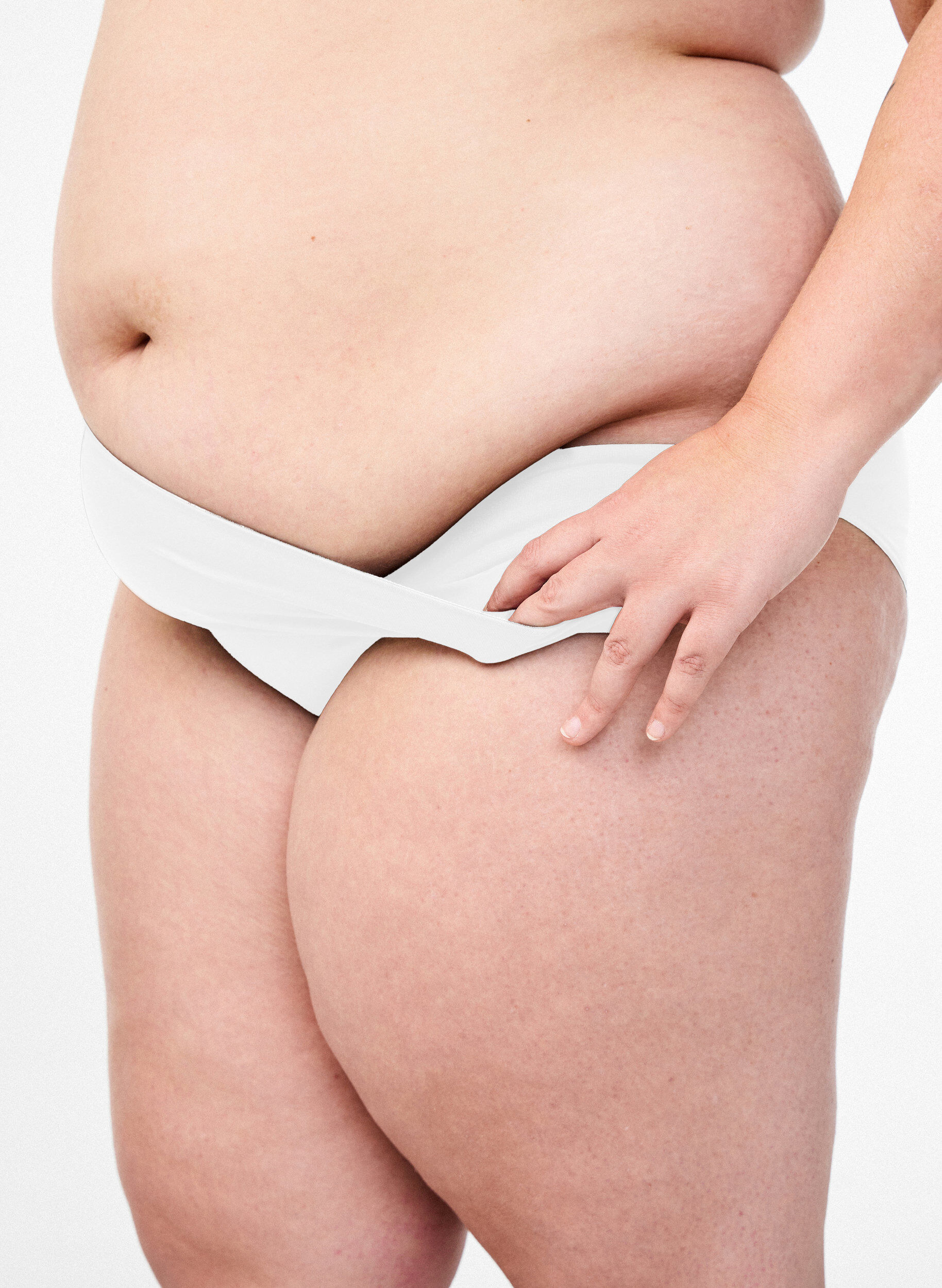 Slips aus Mikrofaser mit Innentasche, Wei&szlig;, Model