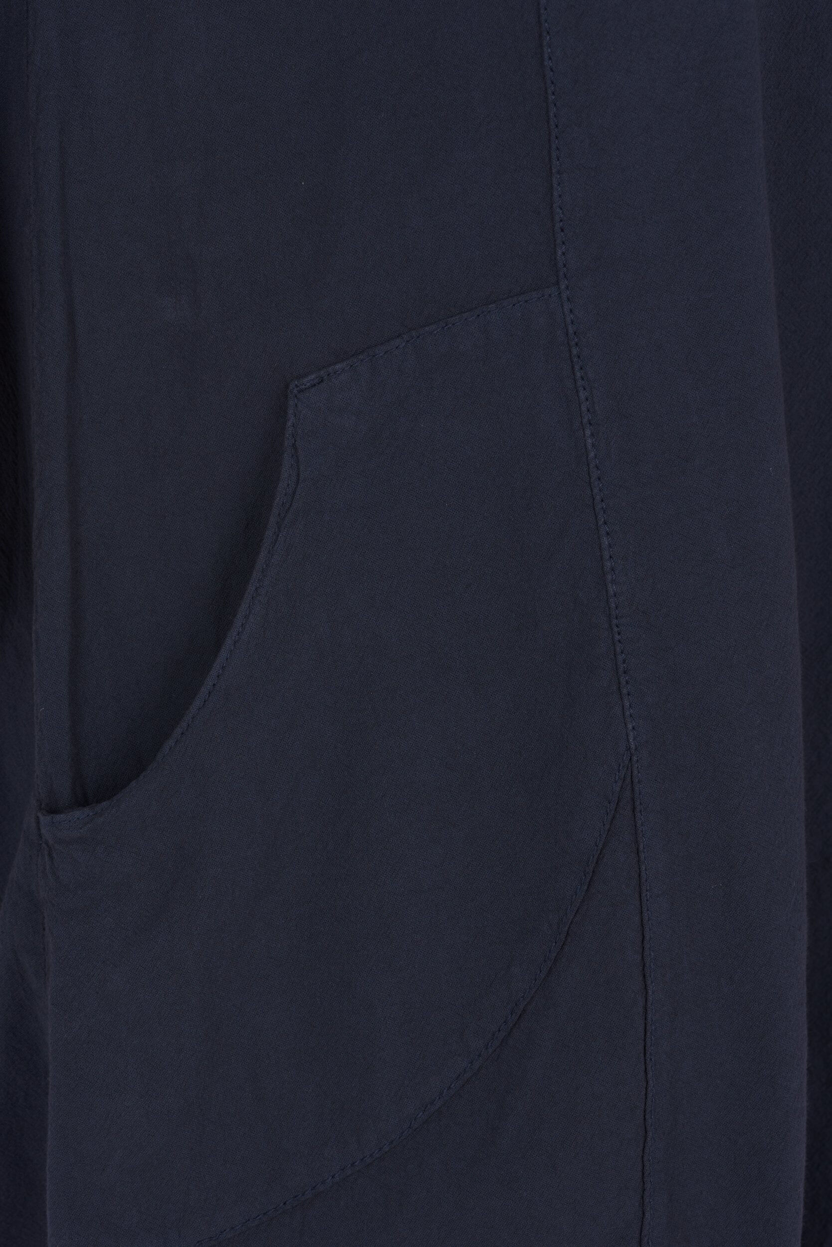 Zizzi Baumwollkleid mit kurzen &Auml;rmeln, Blau, Packshot image number 3