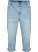 7/8-Jeans mit Umschlag und hoher Taille, Blau, Packshot image number 0