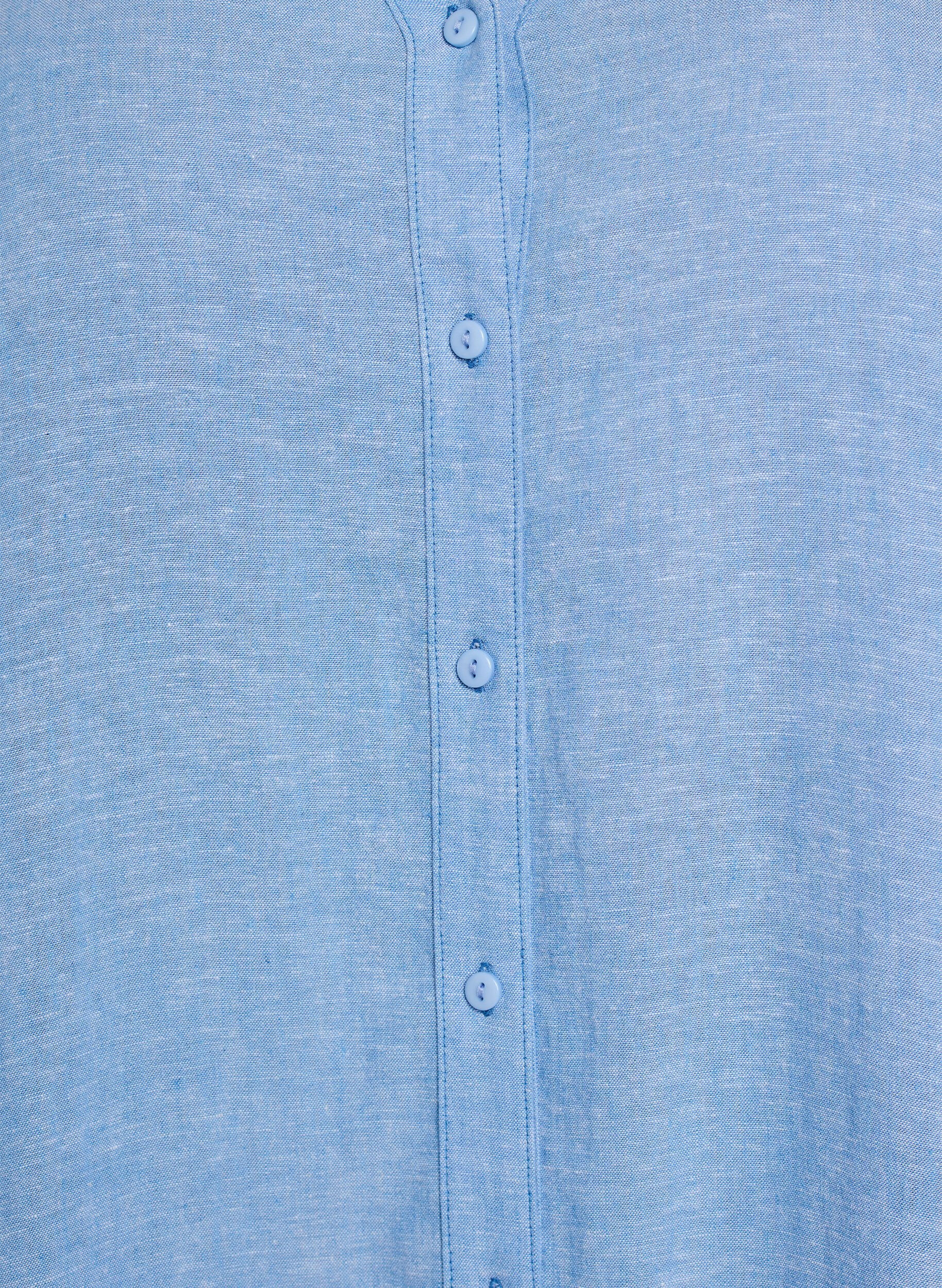ZizziLange Bluse aus Leinen und Viskose, Blau, Packshot image number 2