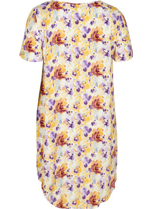 Kurzarm Kleid mit Blumenprint, Flower AOP, Packshot image number 1