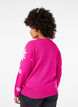 Strickpullover mit Schneeflockenmuster, Pink, Model image number 2