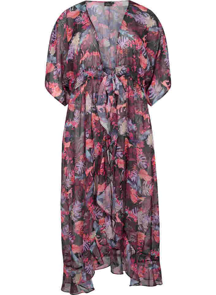 Strand-Kimono mit Print, Leaf AOP, Packshot image number 0