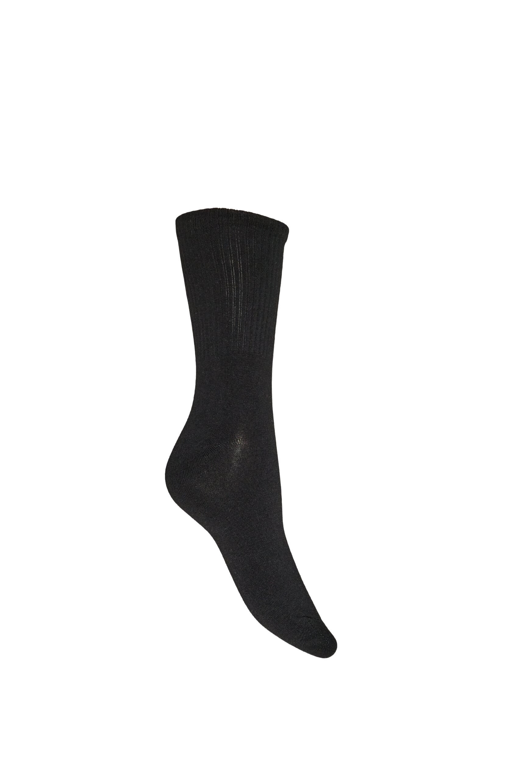 ZizziGerippte Socke aus Baumwolle, Schwarz, Packshot image number 1