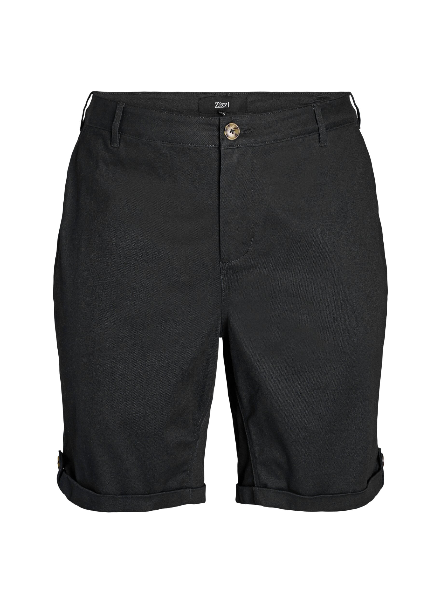 Zizzi Chino Kurze Hosen mit Taschen, Schwarz, Packshot image number 0
