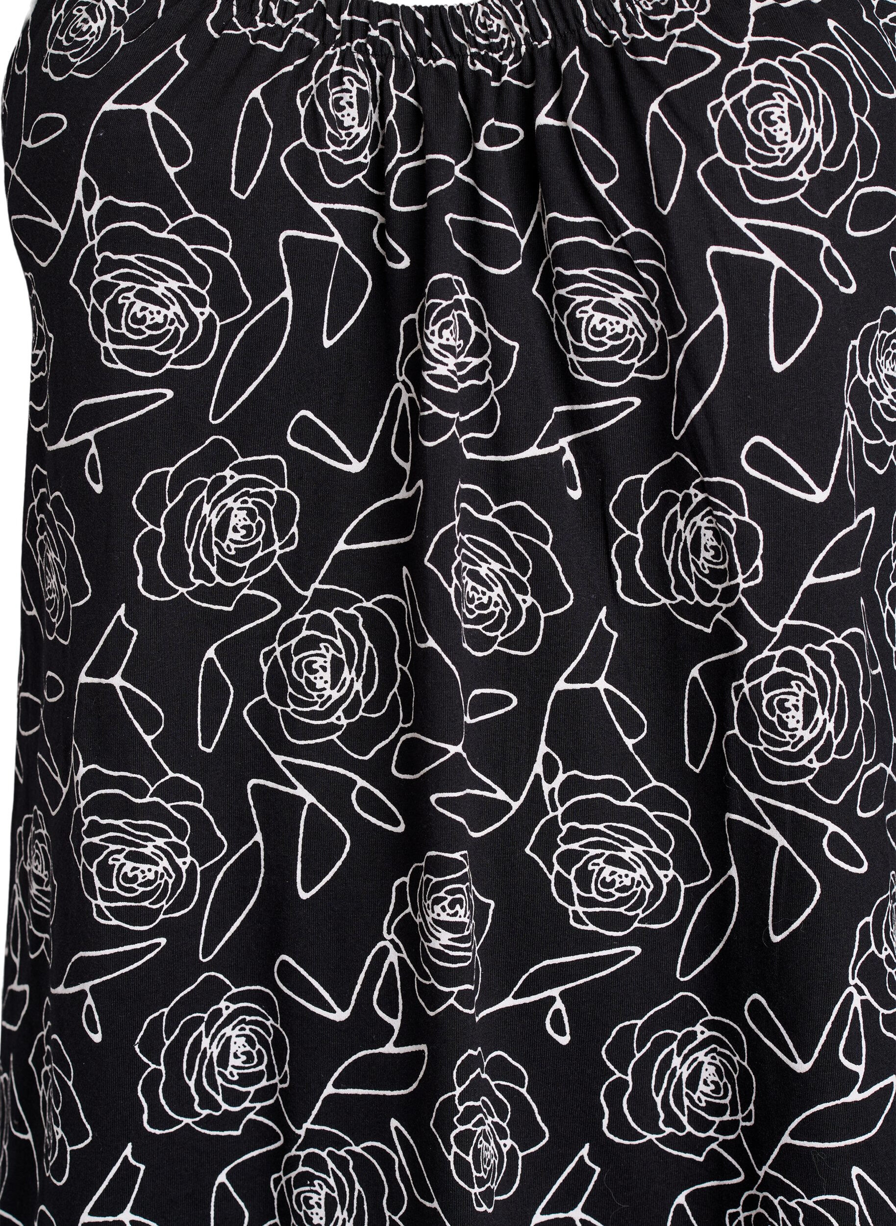 Zizzi Midi-Tr&auml;gerkleid aus Bio-Baumwolle., Schwarz, Packshot image number 2
