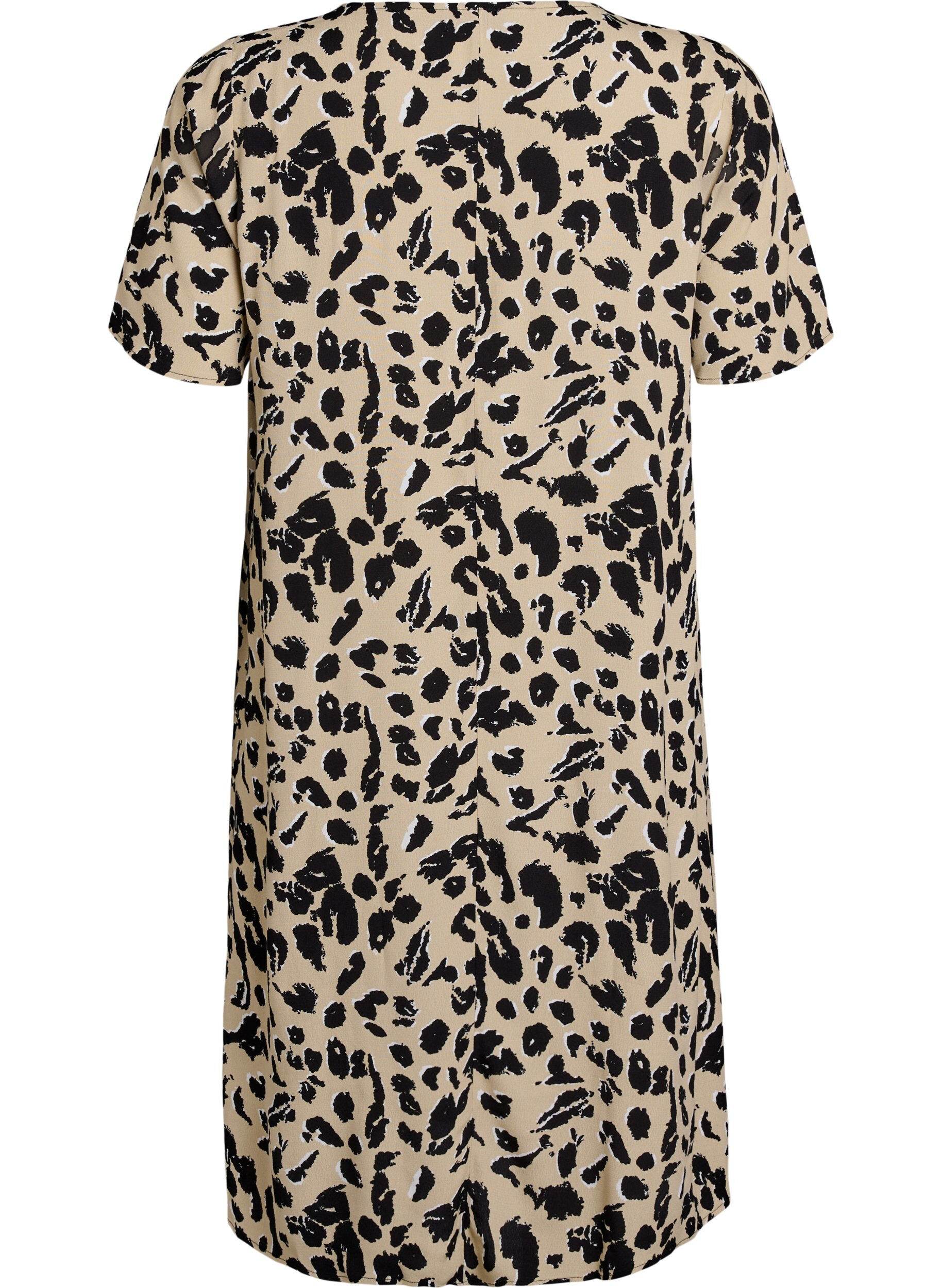 Zizzi A-Linien-Kleid aus Viskose, Beige, Packshot image number 1