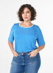 T-Shirt mit TENCEL™ Lyocell und Streifen, Blau, Model image number 0