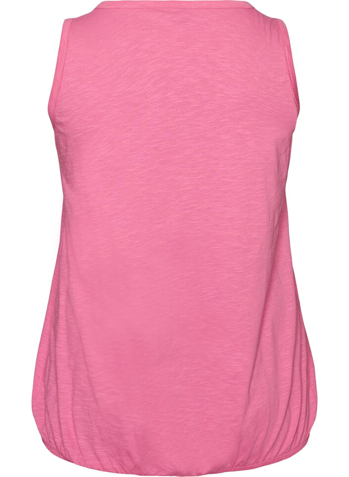 Tanktop aus Bio-Baumwolle mit V-Ausschnitt und Kn&ouml;pfen, Pink, Packshot image number 1