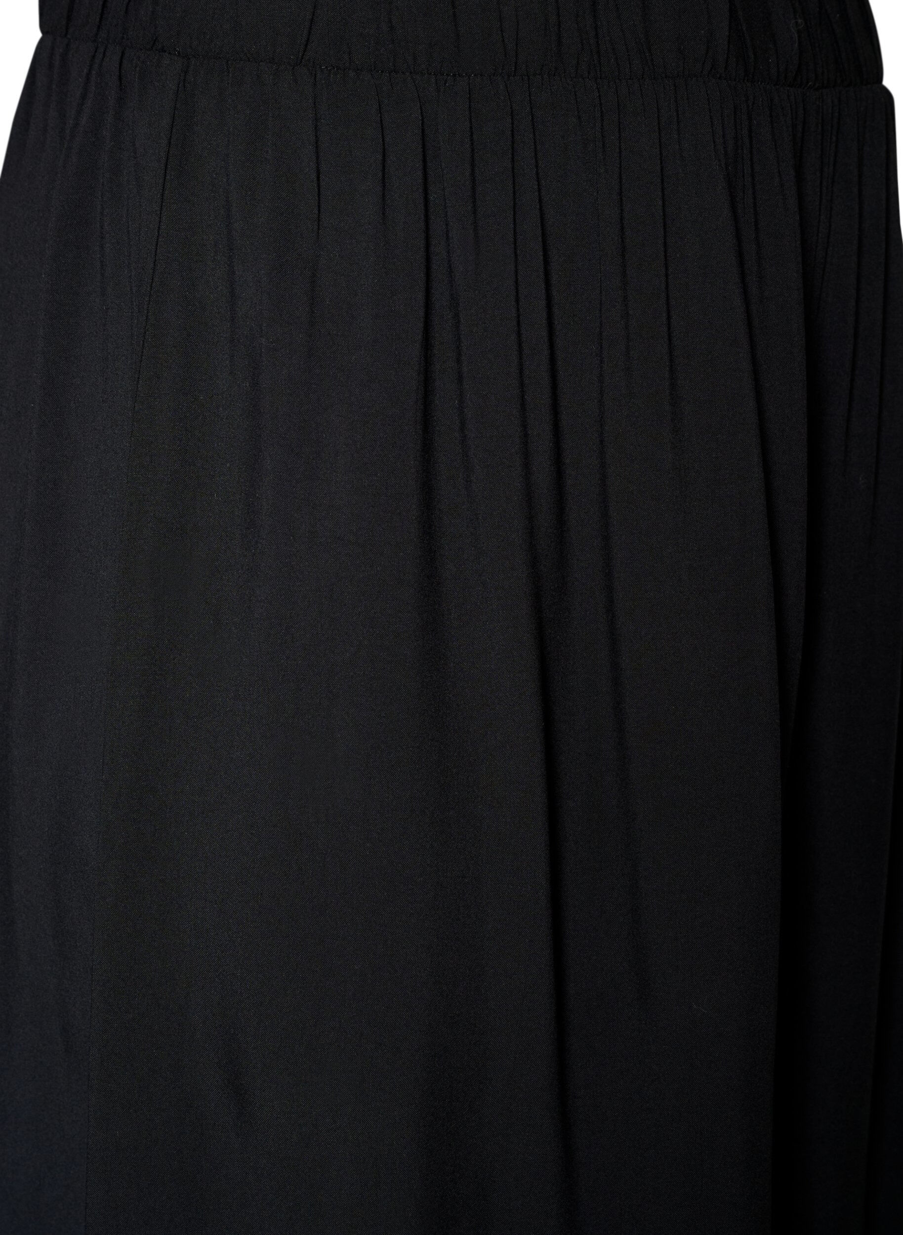 ZizziCulottes aus Viskose mit hoher Taille und weiten Beinen, Schwarz, Packshot image number 2