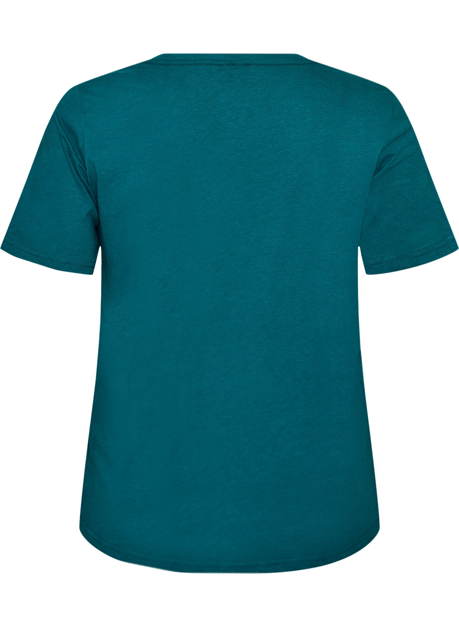 Zizzi T-Shirt mit V-Ausschnitt, Gr&uuml;n, Packshot image number 1