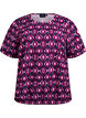 Baumwoll-Bluse mit Print und kurzen Ärmeln, Pink, Packshot image number 0