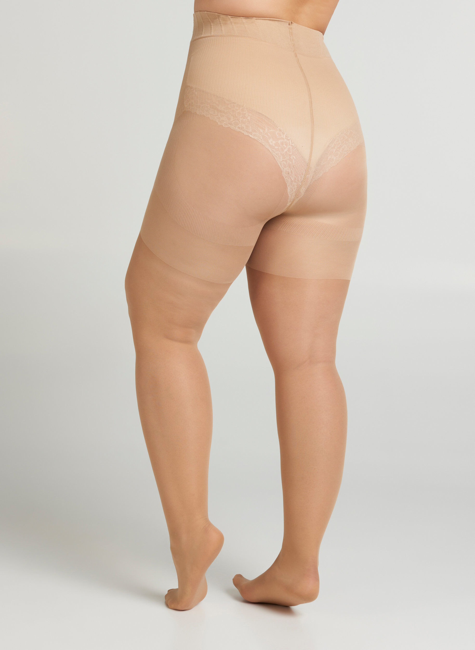 Zizzi Strumpfhose 40 DEN mit Push-up Effekt, Beige, Model image number 2