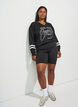 Sportliches Top aus Mesh mit Textprint, Schwarz, Model image number 1