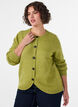 Strickjacke mit Kn&ouml;pfen und abgerundeter Vorderseite, Gr&uuml;n, Model image number 0