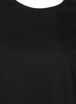 Sweatkleid aus Baumwolle mit 3/4-Ärmeln und Taschen, Black, Packshot image number 2